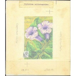 AFGHANISTAN 1985. Flower Stamp Exhibition Argentina 85 issued 30AFS. Stamp Artist´s Work. Motif:159/202mm