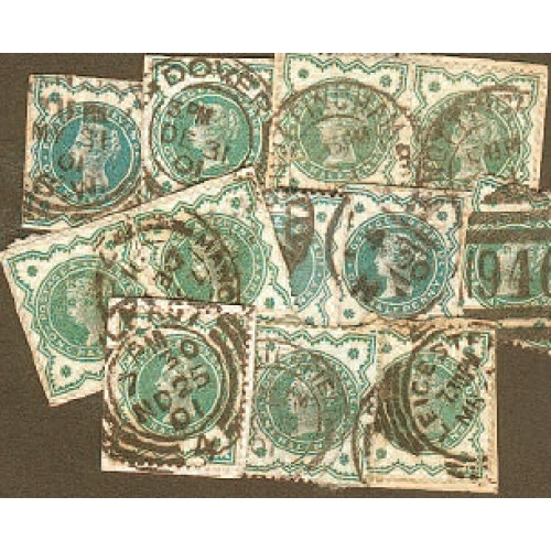Great Britain GoldBag 100g (3½oz). 1900 ½d Green jubilee. KILOWARE ca: 1050 stamps UK GB