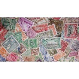 British EMPIRE KILOWARE pre-QEII LazyBag OFF PAPER 100g (3½oz) ca 1100 stamps