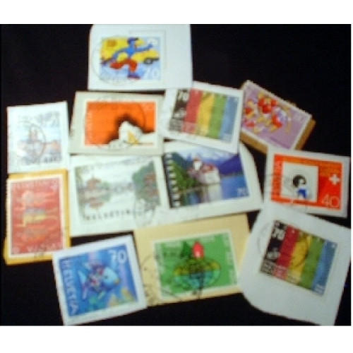 Switzerland KILOWARE StampBag 60g (2.1oz) mainly older stamp mixture
