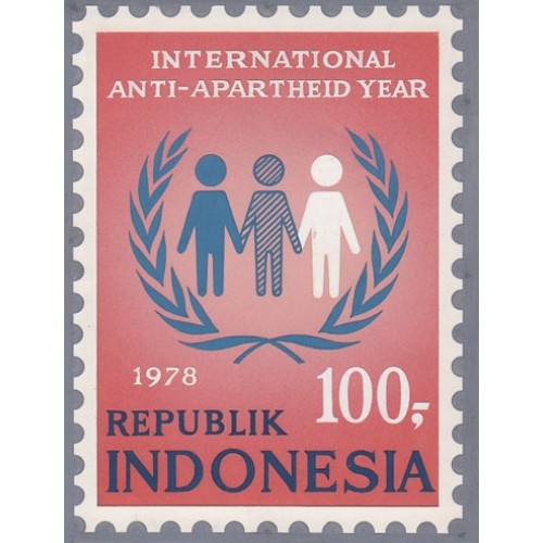 INDONESIA 1978 Racism three guys 100.- Artist´s works signed 121/159mm issued