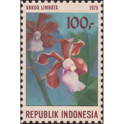 INDONESIA 1979 Violet Orchid 100-. Artist´s works hand signatured 129/188mm