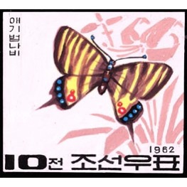 Korea DPR (North) 1962. Little butterfly 10w. Signed Artist Stamps Works. Size: 109/96mm KP Post Archive Mark