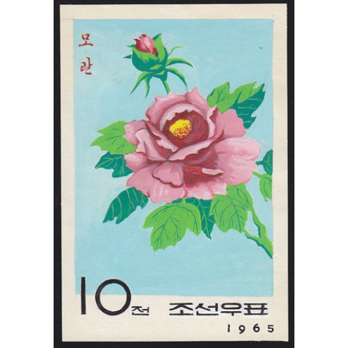 Korea DPR (North) 1965. Flower 10j D Signed Artist Stamps Works Size:91x131mm  KP Post Archive Mark