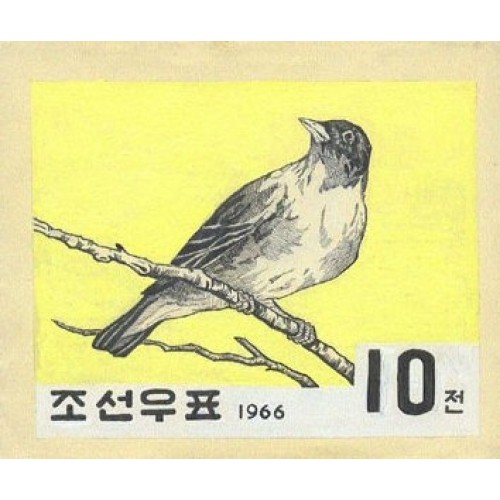 Korea DPR (North) 1966. Bird 10w B. Signed Artist Stamps Works. Size: 150/110mm KP Post Archive Mark