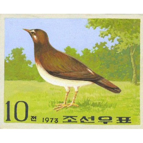 Korea DPR (North) 1973 Bird 10j A. Signed Artist Stamps Works. Size: 160/129mm