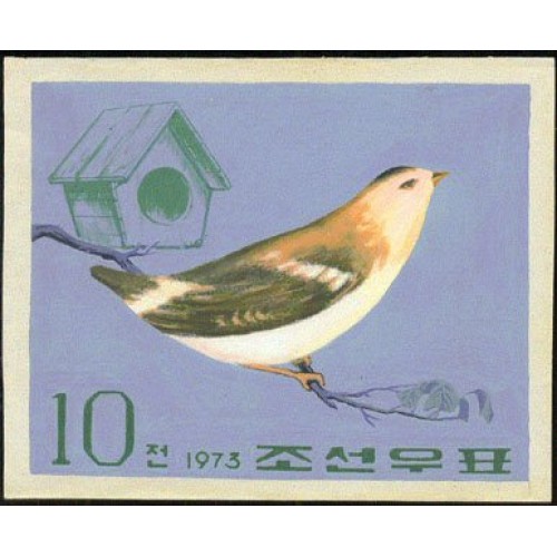 Korea DPR (North) 1973 Bird 10j C Signed Artist Stamps Works. Size: 159/127mm